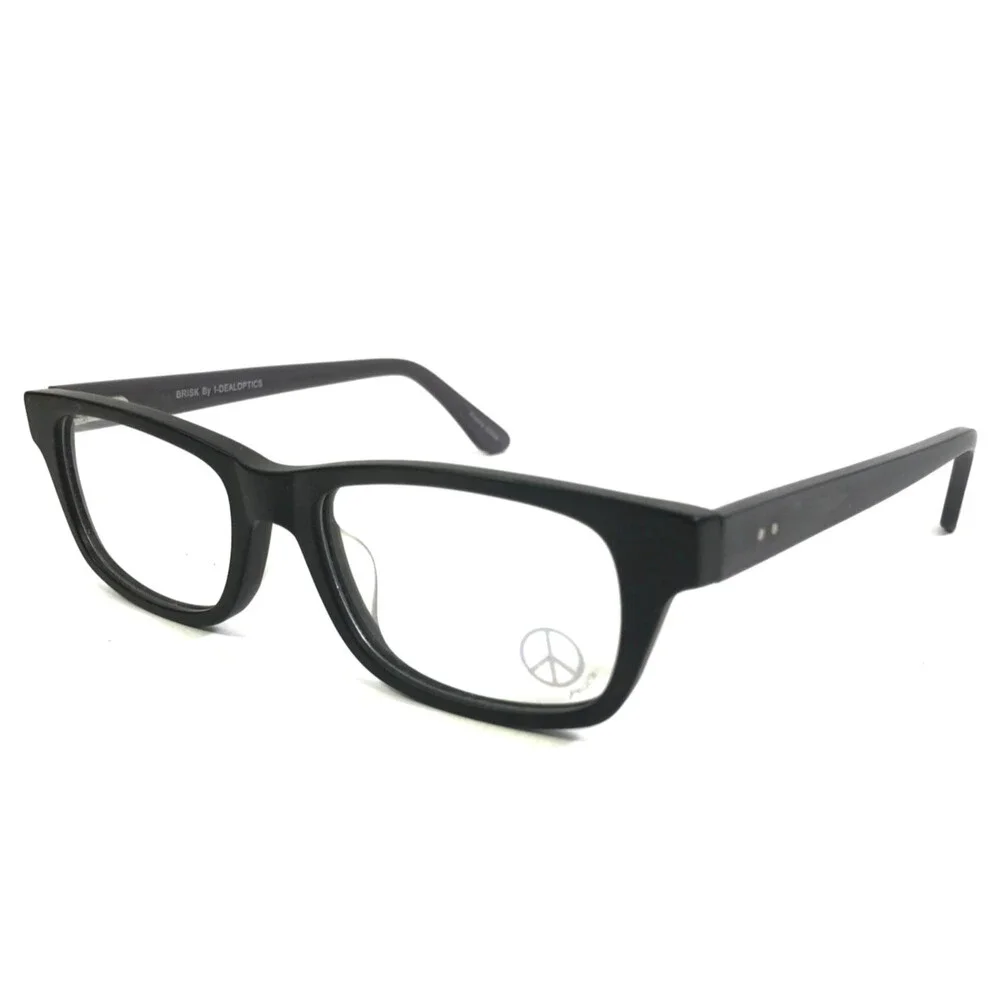 I-Dealoptics Eyeglasses Frames BRISK BLACK Matte Black Gray 50-17-138